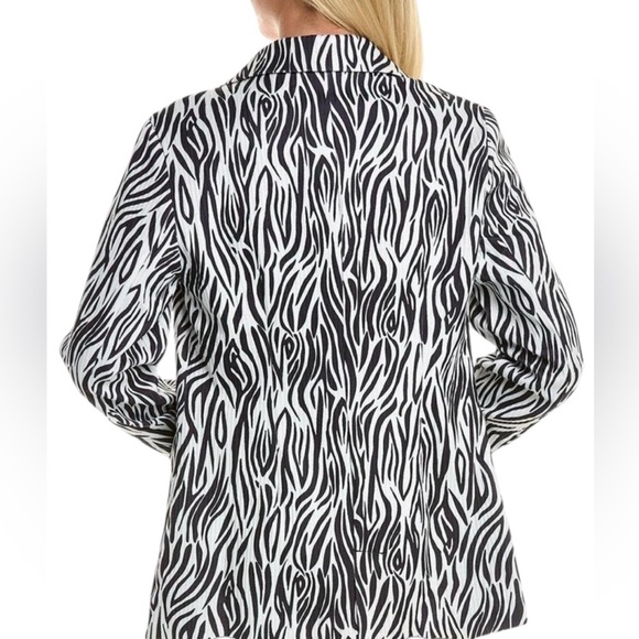 Area Stars NWT Zanzibar One Button Animal Print Jacket in Black and White S - Picture 3 of 16
